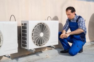Performing heat pump maintenance